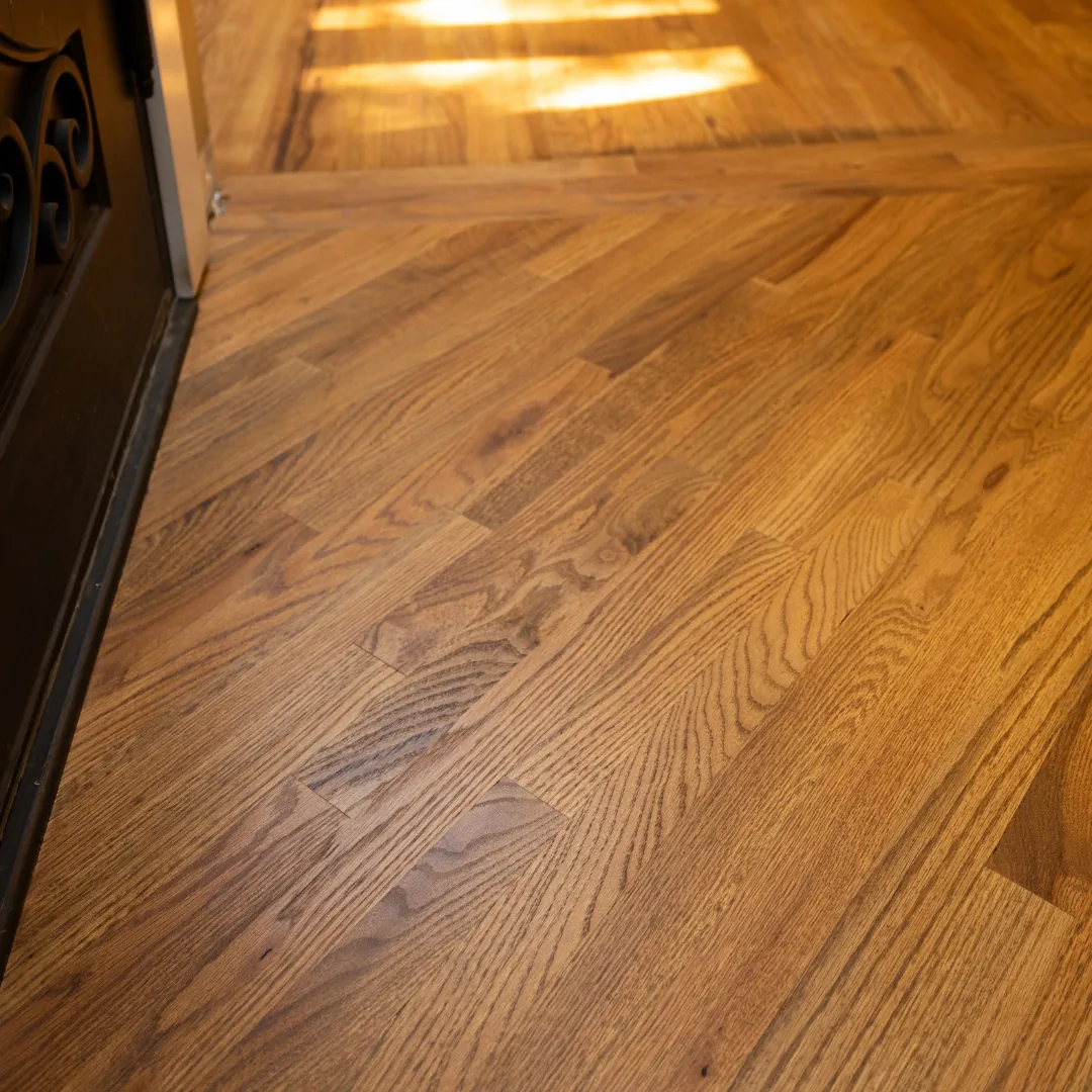 Beautiful new hardwood floor installation.